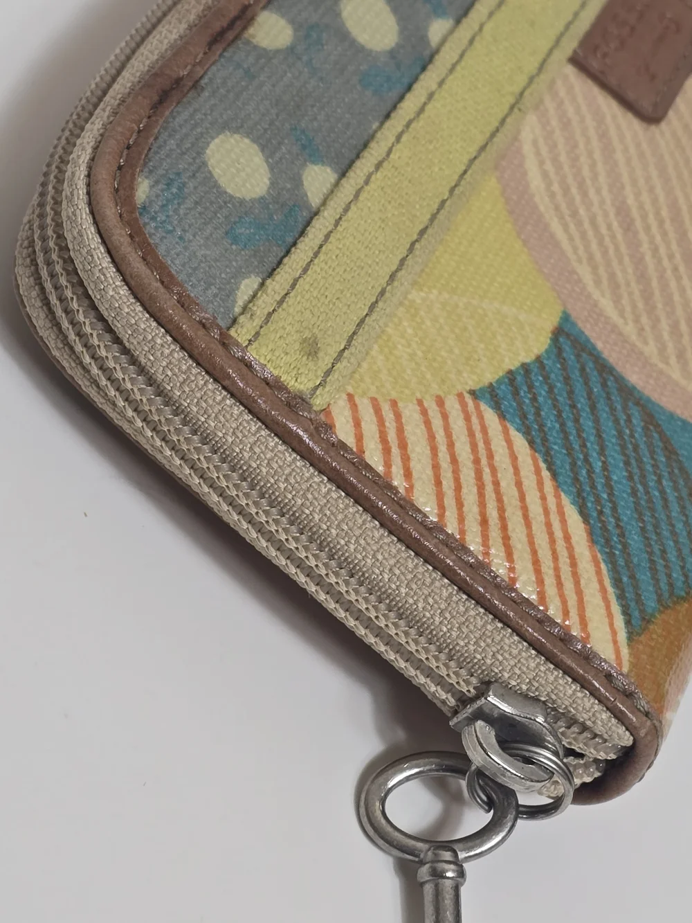 Fossil Key-per Zip Around Clutch Wallet W/key